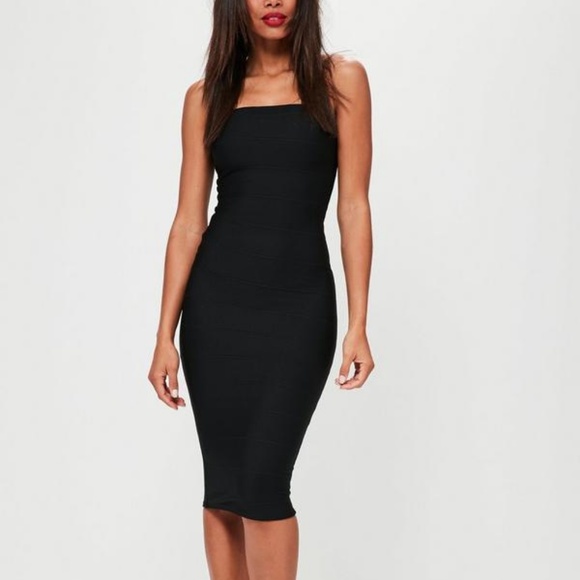Black Bandage Bodycon Midi Dress